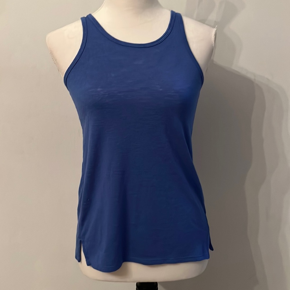 Soft partially sheer athletic tank